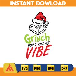 grinch svg, grinch christmas svg, grinch face svg, grinch hand svg, clipart cricut vector cut file, instant download (34