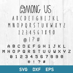 among us game font svg, among us alphabet svg, among us svg, png dxf eps digital file