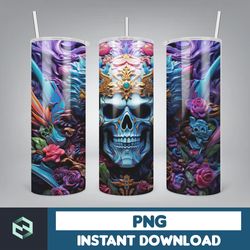 Halloween Tumbler Wrap, 20 oz Skinny Tumbler Sublimation Design, Straight Tumbler Wrap PNG, Spooky Fall PNG (9)
