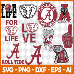 150 files svg,30 designs,alabama crimson tide svg file,university football svg,svg bundles/ncaa svg/instant download