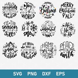 christmas ornament bundle svg, ornament svg, merry christmas svg, png dxf eps digital file