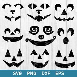 halloween bundle svg, halloween face svg, halloween svg, png dxf eps file