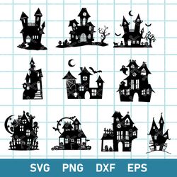 haunted house bundle svg, haunted house svg, haunted house cartoon svg, haunted house halloween svg, png dxf eps file