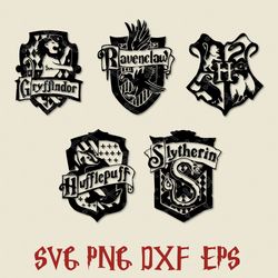 hogwarts crest bundle svg, harry potter svg, hogwarts crest svg, harry potter hogwarts school svg, png dxf eps file