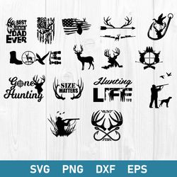 hunting bundle svg, hunting svg, deer hunter svg, png dxf eps file