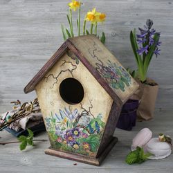 storage box birdhouse in vintage style used for kitchen and table storage storage box organizer