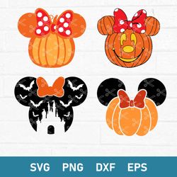 Minnie Mouse Pumpkin Svg, Minnie Mouse Svg, Pumpkin Svg, Halloween Svg, Png Dxf Eps Digital File