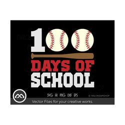 softball svg 100 days of school - softball svg, baseball svg, softball shirt svg, cut file