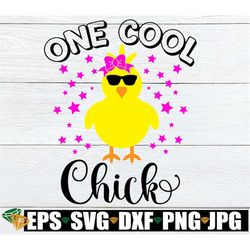 one cool chick, cute easter shirt svg, girl's easter shirt svg, easter svg, cool chick svg, easter svg, cute easter svg,