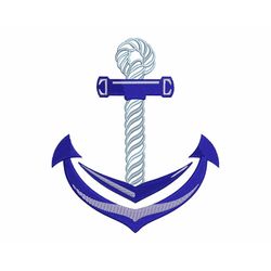anchor and rope embroidery design - fill stitch maritime diy - nautical instant download -  machine embroidery files in