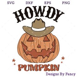 howdy pumpkin svg, cowboy pumpkin svg, halloween pumpkin svg