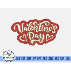 valentine's day embroidery file - instant download - text design for romantic party - beautiful logo for clothing decora