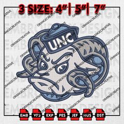 north carolina logo embroidery files, ncaa embroidery designs, north carolina tar heels machine embroidery, ncaa design