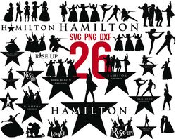 hamilton svg bundle, hamilton svg, studio hamilton work schuyler sisters, hamilton silhouette svg