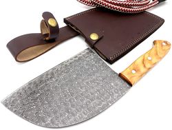 handmade damascus cleaver chopper chef knife butcher knife kitchen knife