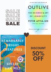 Outlive by Peter Attia MD & Remarkably Bright Creatures by Shelby Van Pelt Bundle Outlive, Remarkably Bright Creatures
