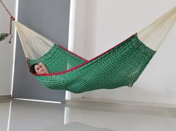 nopales hammock made with thick cotton thread - traditional mayan hammocks