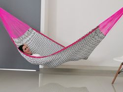 pitahaya hammock made with thick cotton thread - traditional mayan hammocks