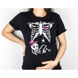 halloween maternity shirt, halloween pregnancy t-shirt, skeleton x-ray baby, funny maternity shirt, maternity tshirt, pr