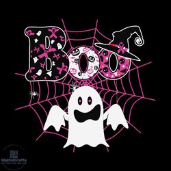 breast cancer boo on halloween svg, breast cancer svg