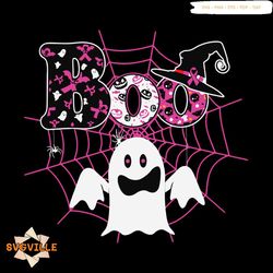 breast cancer boo on halloween svg, breast cancer svg