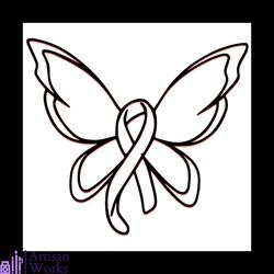 breast cancer ribbon butterfly svg, breast cancer svg