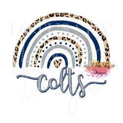 colts leopard print rainbow | ready to press | sublimation heat press design | transfer | cheetah print