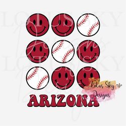 arizona baseball retro smiing | ready to press | sublimation heat press design | transfer | retro | bingo | slot machine