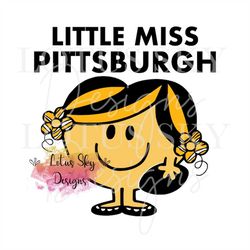 little miss pittsburgh | ready to press | sublimation heat press design | transfer