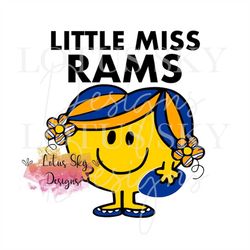 little miss rams | ready to press | sublimation heat press design | transfer