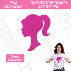 png file digital download, digi, barbie girl clipart, png sublimations, designs download, barbie girl head png