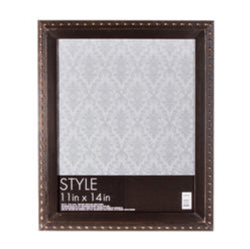 black with bronze nailhead picture frame