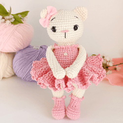 crochet cat amigurumi handmade crocheted toy "cat beauti" by anastasia hlushko