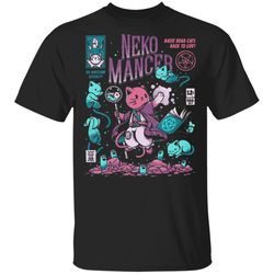 halloween neko mancer cat necromancer t-shirt