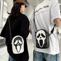 halloween funny ghost skull crossbody shoulder bag