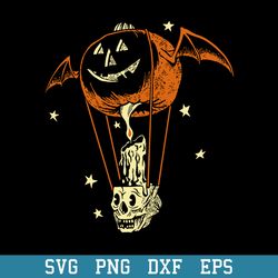 hot air balloon pumpkin halloween svg, halloween svg, png dxf eps digital file