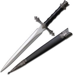 fantasy historical short sword king arthur collectors knife with scabbard-satin finish blade christmas gift  a34