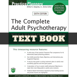 the complete adult psychotherapy treatment planner (practiceplanners) 6th edition by arthur e. jongsma pdf | instant dow