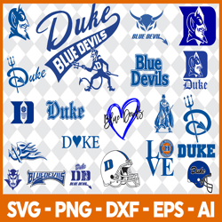 100 files svg,20 designs, duke blue devils svg file, university football svg,svg bundles/ncaa svg/instant download