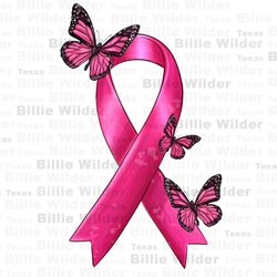 breast cancer ribbon with butterfly png, cancer aware