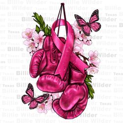 cancer boxing gloves with ribbon png, cancer awarenes