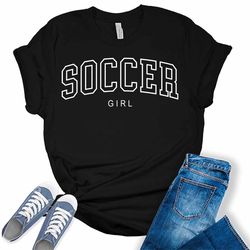 soccer girl women's graphic tee