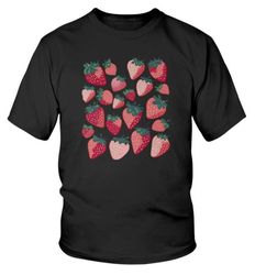 strawberry pattern youth graphic tee