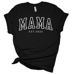 mama est 2023 college print women's graphic tee