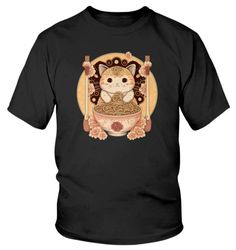 ramen cat kawaii anime japanese neko youth graphic tee