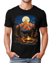 mountain camping mens graphic tee premium short sleeve shirt