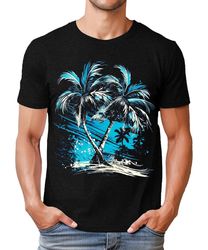 palm tree breeze mens graphic tee premium short sleeve shirt