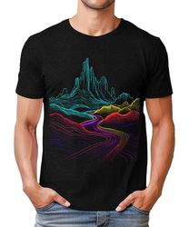 neon desert night mens graphic tee premium short sleeve shirt