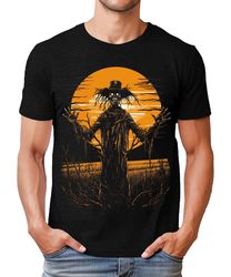 scarecrow halloween mens graphic tee premium short sleeve shirt