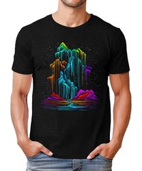galactic waterfall mens trippy graphic tees premium short sleeve shirt
